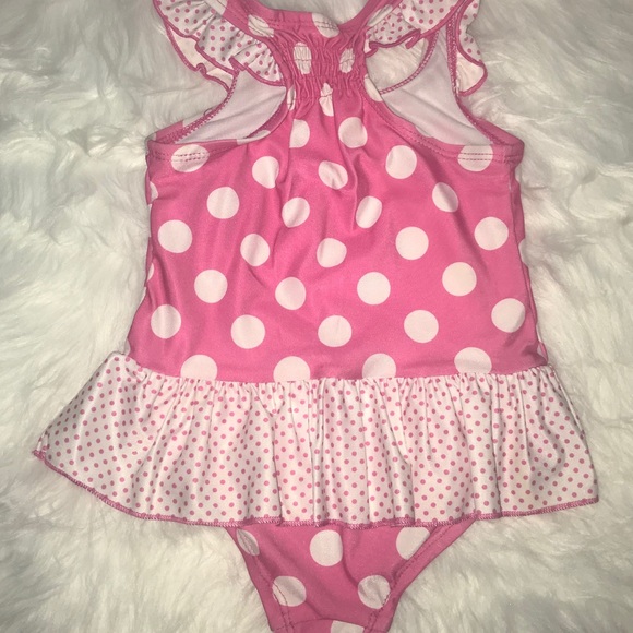 💜Disney Minnie Mouse Swimwear Bathing Suit Sz 5/6 - Picture 4 of 5